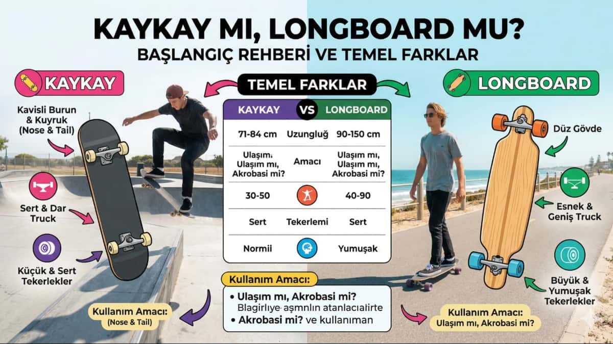 Kaykay İle Longboard Arasındaki Farklar Nelerdir?